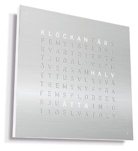 Qlocktwo - Qlocktwo Earth 90 Stainless Steel - Brushed, SE - Klockor - Biegert & Funk - Silver