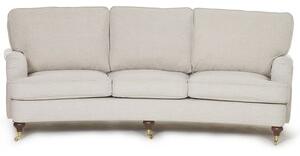 Howard Watford Deluxe 4-sits svängd soffa - Inari 91 - Ljusgrå, Mässingsfärgade