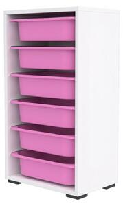 Kelix Förvaringslådor 45,5 cm - Vit/Rosa