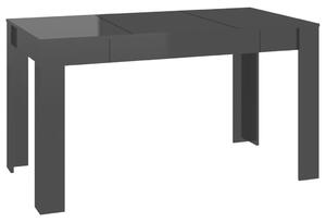 Matbord svart högglans 140x74,5x76 cm spånskiva