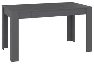 Matbord grå 140x74,5x76 cm konstruerat trä
