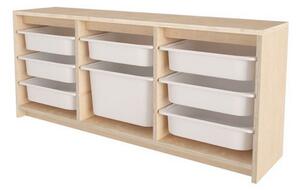 Rivergate Förvaringslådor 126 cm - Vit/Grå