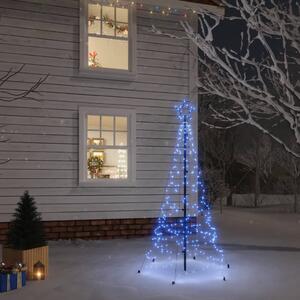 Julgran med markspett 200 blåa lysdioder 180 cm