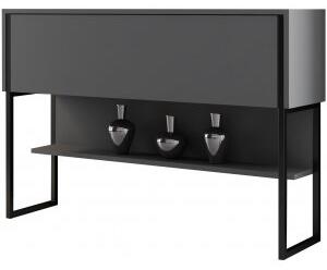 Lux avlastningsbord 120 x 30 cm - Antracit/svart