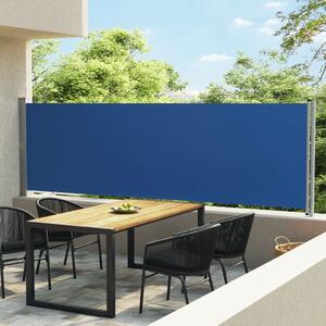 Infällbar sidomarkis 140x600 cm blå