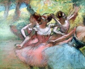 Degas, Edgar - Bildreproduktion Four ballerinas on the stage, (40 x 30 cm)