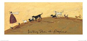 Konsttryck Sam Toft - Walking Down to Happiness, Sam Toft, (60 x 30 cm)