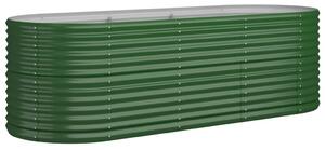 Odlingslåda pulverlackerat stål 224x80x68 cm grön