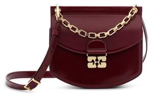 Ganni - Apo-G Bag Small Box Chain - Kroppsväska - Tawny Port - Onesize