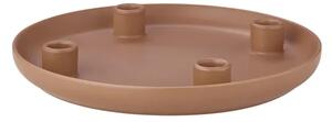 Blomus - Vela Candle Holder - Ljusstake - Large / Amber Brown - H3 cm x L27 cm x W27 cm