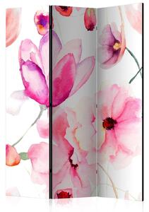 Rumsavdelare / Skärmvägg - Pink Flowers - 135x172