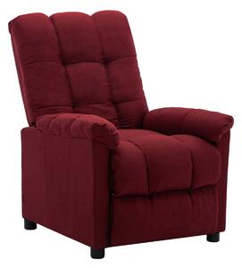 Reclinerfåtölj vinröd tyg - Röd