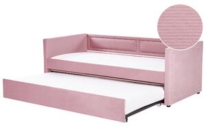 Dagbädd Sängram Rosa Manchester 90 x 200 cm Säng Glam Beliani