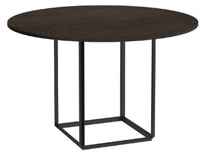 New Works - Florence Dining Table - Ø120, Skiva: Trä - Rökt Ek, Underrede: Svart - Matbord - Josefine Hedemann,Knut Bendik Humlevik - Träfärgad - Metall/Trä