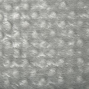 Filt Grå Polyester 150 x 200 med Pom Poms Popcorntextur Mjuk Sängöverkast Beliani