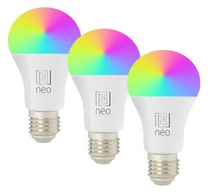 Immax NEO 07712CDO-KIT 3xLED RGB Ljusreglerad glödlampa E27/9W/230V Wi-Fi Tuya+RC