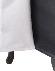 Höger schäslong Ljusgrå sammetsklädsel Svarta ben Förvaringsfack Puffad sittdyna Bolsterkudde Glam Retro Design Beliani