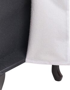 Vänster schäslong Ljusgrå sammetsklädsel Svarta ben Förvaringsfack Puffad sittdyna Bolsterkudde Glam Retro Design Beliani