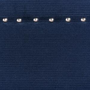 Rullsäng Blå Tygklädsel Enkel 90 x 200 cm Underbädd Spiktrimning Beliani