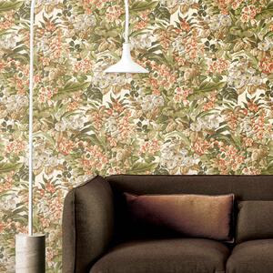 DUTCH WALLCOVERINGS Tapet blommig grön