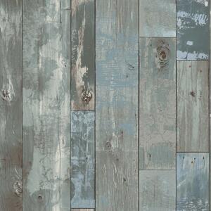 DUTCH WALLCOVERINGS Tapet scrapwood gråblå