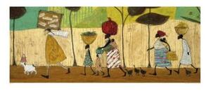 Konsttryck Sam Toft - Doris helps out on the trip to Mzuzu