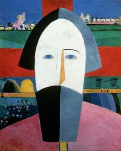 Malevich, Kazimir Severinovich - Konsttryck The Head of a Peasant, (30 x 40 cm)