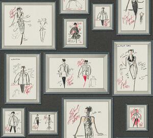 Designer Tapet Sketch by Karl Lagerfeld - AS Creation
