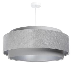 Ljuskrona på vajer DOBLO 1xE27/60W/230V diameter 60 cm grå/silver
