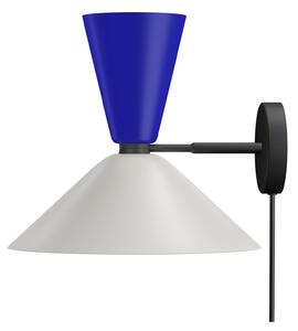 HEM - Alphabeta Wall Light + Cable - Blue/Silk Grey - Vägglampor - Luca Nichetto - Grå,Blå