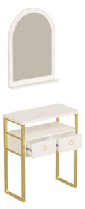 Mipa Sminkbord 75 cm Vit/Guld -