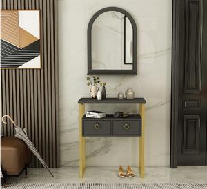 Mipa Sminkbord 75 cm Antracit/Guld -