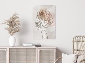 Canvas Tavla - Anna and Roses Vertical - 40x60