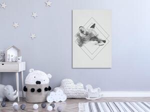 Canvas Tavla - Clever Fox Vertical - 40x60