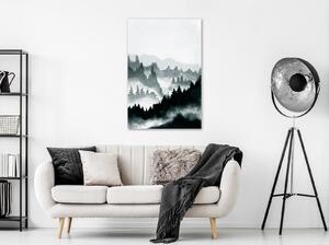 Canvas Tavla - Hazy Landscape Vertical - 40x60