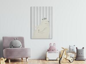 Canvas Tavla - Teddy Bear Gourmand Vertical - 40x60