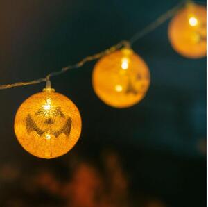 LED dekorativ kedja HALLOWEEN 10xLED/2xAA 1,5 m pumpkins