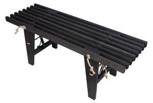 Bänk Utomhus EcoFurn Ecobench 120 cm Al Svart Oljad - Al Svart Oljad