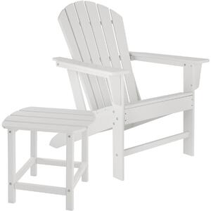 Tectake 404618 trädgårdsstol med bord - vit/vit