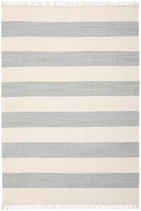 Bomull stripe Matta - Grå / Off white 160x230
