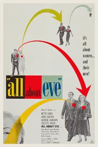 Bildreproduktion All about Eve, Ft. Bette Davis & Marilyn Monroe (Vintage Cinema / Retro Movie Theatre Poster / Iconic Film Advert), (26.7 x 40 cm)