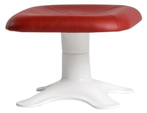 Artek - Karuselli Ottoman, Läder L1, Prestige Red - Fotpallar - Yrjö Kukkapuro - Röd - Läder/Metall/Syntetiskt