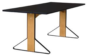 Artek - Kaari Bord Reb 001, Svart laminat, Klarlackad ek - Matbord - Ronan & Erwan Bouroullec - Svart - Metall/Trä