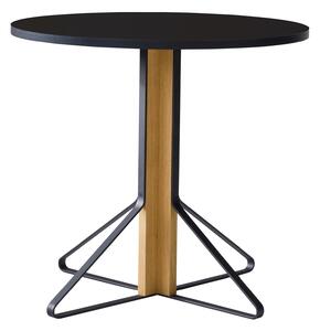 Artek - Kaari Bord Reb 003, Svart laminat, Klarlackad ek - Matbord - Ronan & Erwan Bouroullec - Svart - Metall/Trä