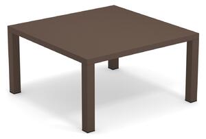 EMU - Round Coffee Table 80X80 Indian Brown - Soffbord utomhus - Christophe Pillet - Brun - Metall