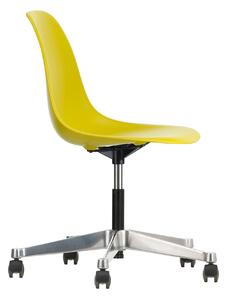 Vitra - Eames Plastic Chair PSCC - 34 Mustard - Castors Soft - Kontorsstolar - Charles & Ray Eames - Gul