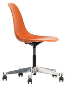 Vitra - Eames Plastic Chair PSCC - 43 Rusty Orange - Castors Soft - Kontorsstolar - Charles & Ray Eames - Orange