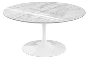 Knoll - Saarinen Round Table - Soffbord, Vitt underrede, skiva i matt Statuarietto marmor, H: 38, Ø 91 - Soffbord - Eero Saarinen - Vit - Metall/Sten