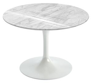 Knoll - Saarinen Round Table - Soffbord, Vitt underrede, skiva i matt Statuarietto marmor, H: 36, Ø 51 - Soffbord - Eero Saarinen - Vit - Metall/Sten