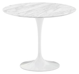 Knoll - Saarinen Round Table - Matbord, Ø 91 cm, Vitt underrede, skiva i matt Statuarietto marmor - Matbord - Eero Saarinen